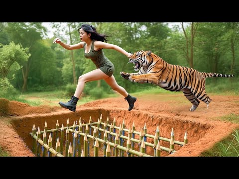 I Ran for My Life as a Tiger Chased Me in the Jungle#survival #bushcraft #ceo #building