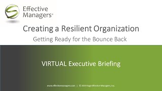 Creating a Resilient Organization