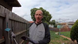 Reinforcing a wooden fence with a steel post