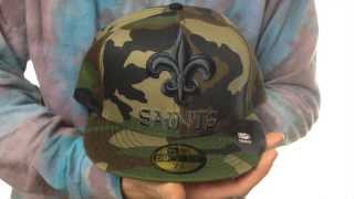 Saints 'NFL MIGHTY-XL' Army Camo Fitted Hat by New Era