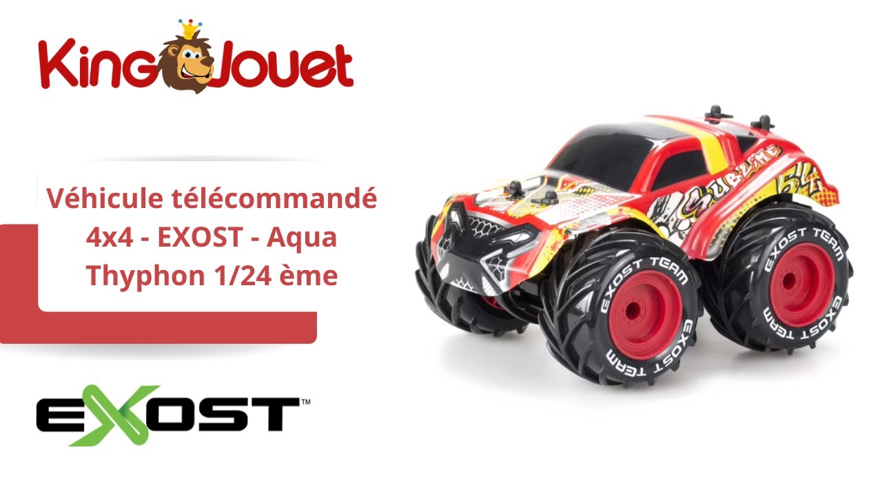 EXOST Aqua Typhoon - Voiture télécommandée amphibie - Batterie rech