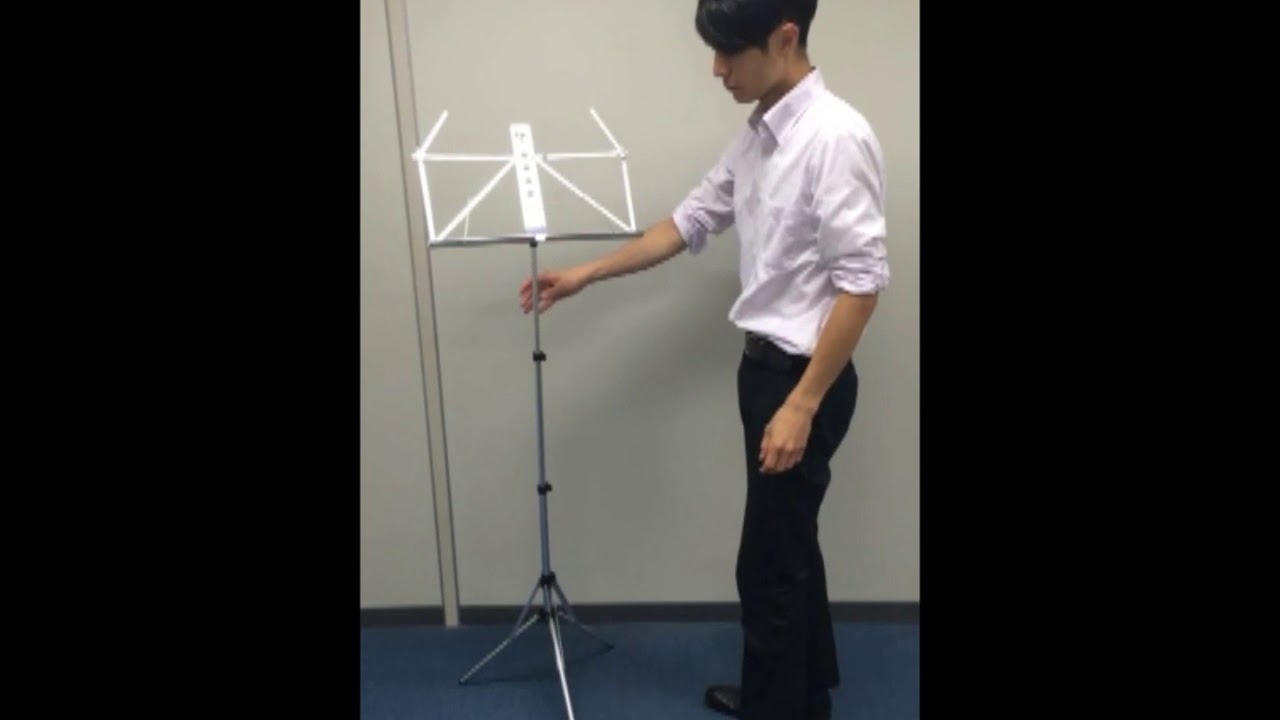 アルミ製 軽量 譜面台 MS-3AL - YouTube