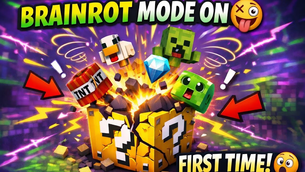 Brainrot Mode ON 🤪 | First Time Playing Break Lucky Block