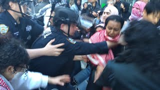 ARRESTS and Clashes at "Flood Manhattan for GAZA on EID"