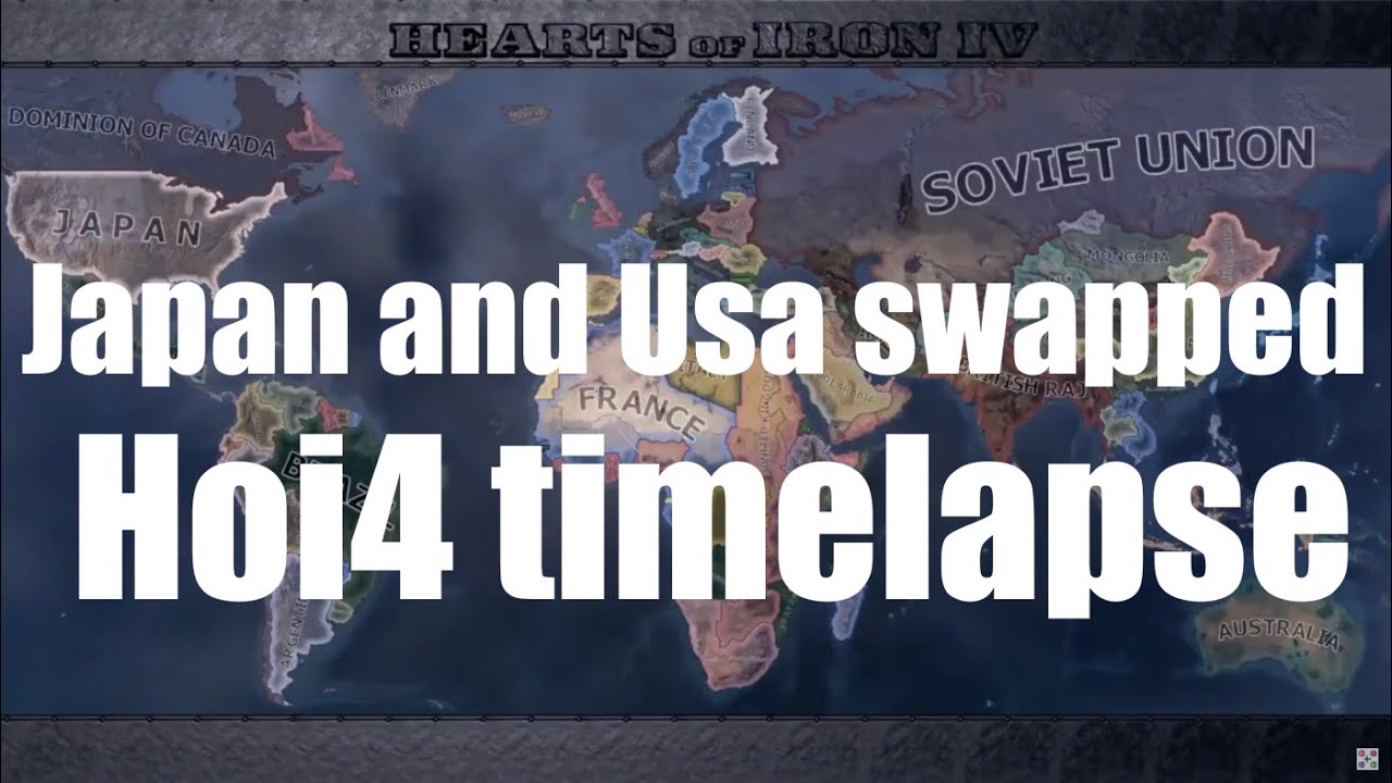Japan and United States switch places - Hoi4 timelapse - YouTube