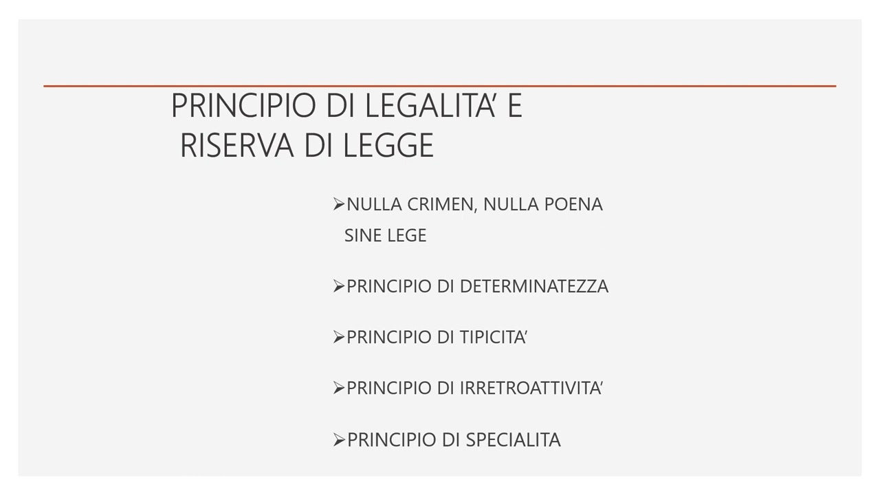 PRINCIPI DI DIRITTO PENALE