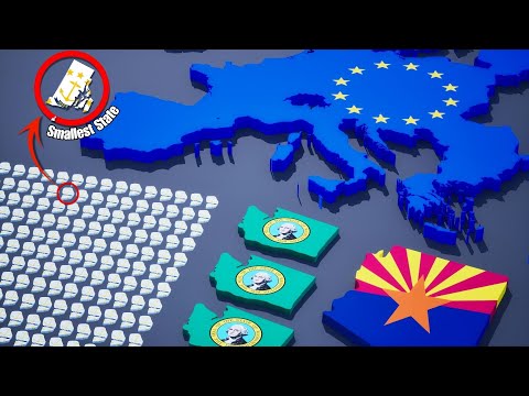 What If Every US State Was Inside EU? | 3D Size Comparison
