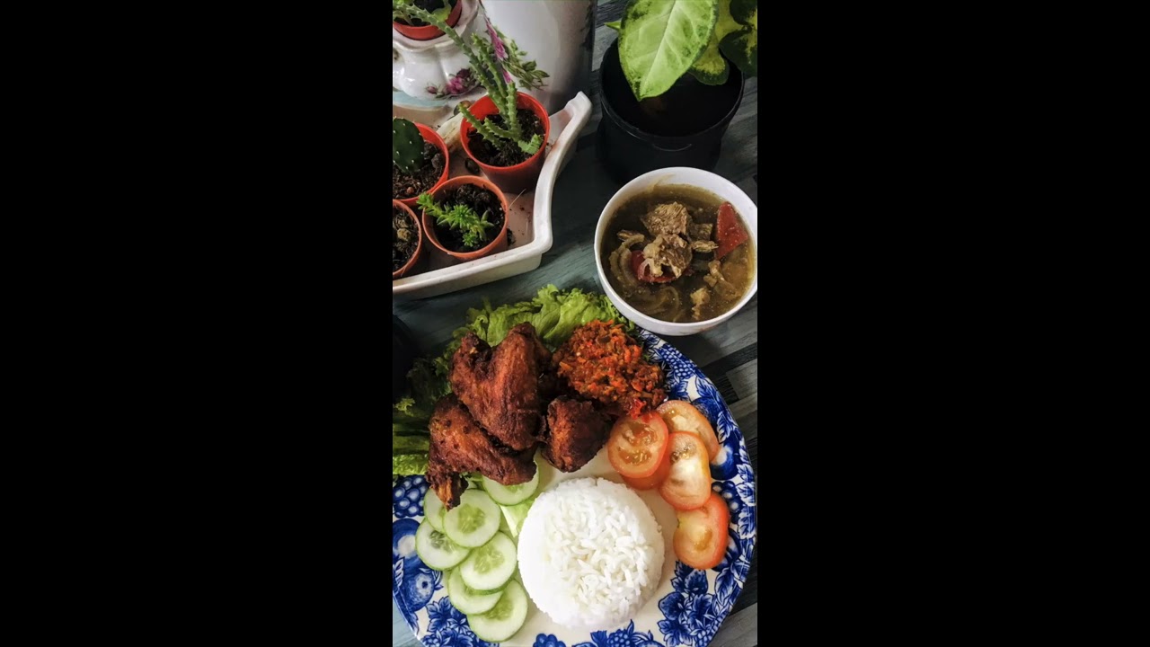 RESEPI NASI AYAM PENYET & DAGING SINGGANG ⤵️ - YouTube