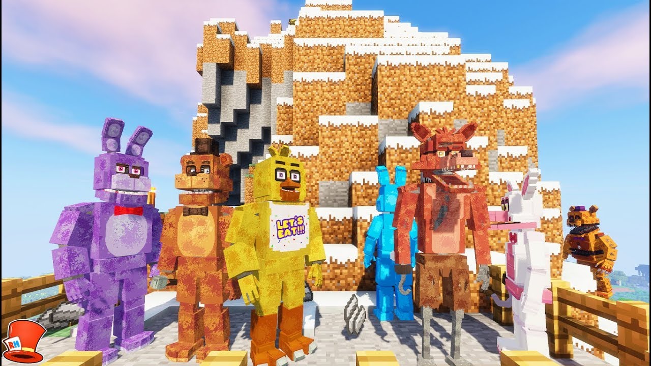 My First Fnaf Animatronic Mountain Redhatter Fnaf Minecraft Youtube - my first fnaf animatronic mountain redhatter fnaf minecraft