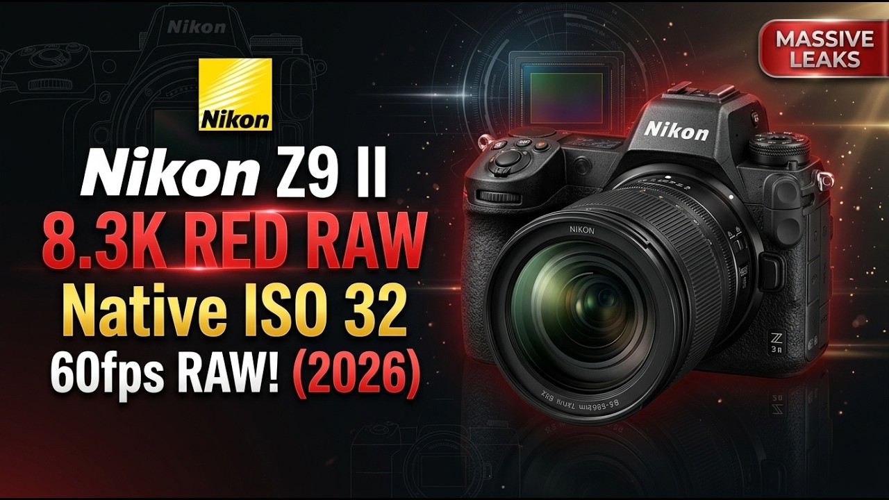 Nikon Z9 II MASSIVE LEAKS: 8.3K RED RAW, Native ISO 32 & 60fps RAW