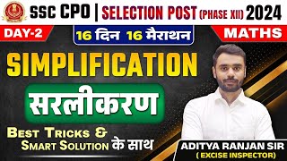 🔴Complete Simplification in One Shot | 16 Din 16 Marathon | SSC CPO | Selection Post | Aditya Ranjan