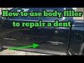 Auto body dent repair techniques. How to repair a dent and how to make it straight