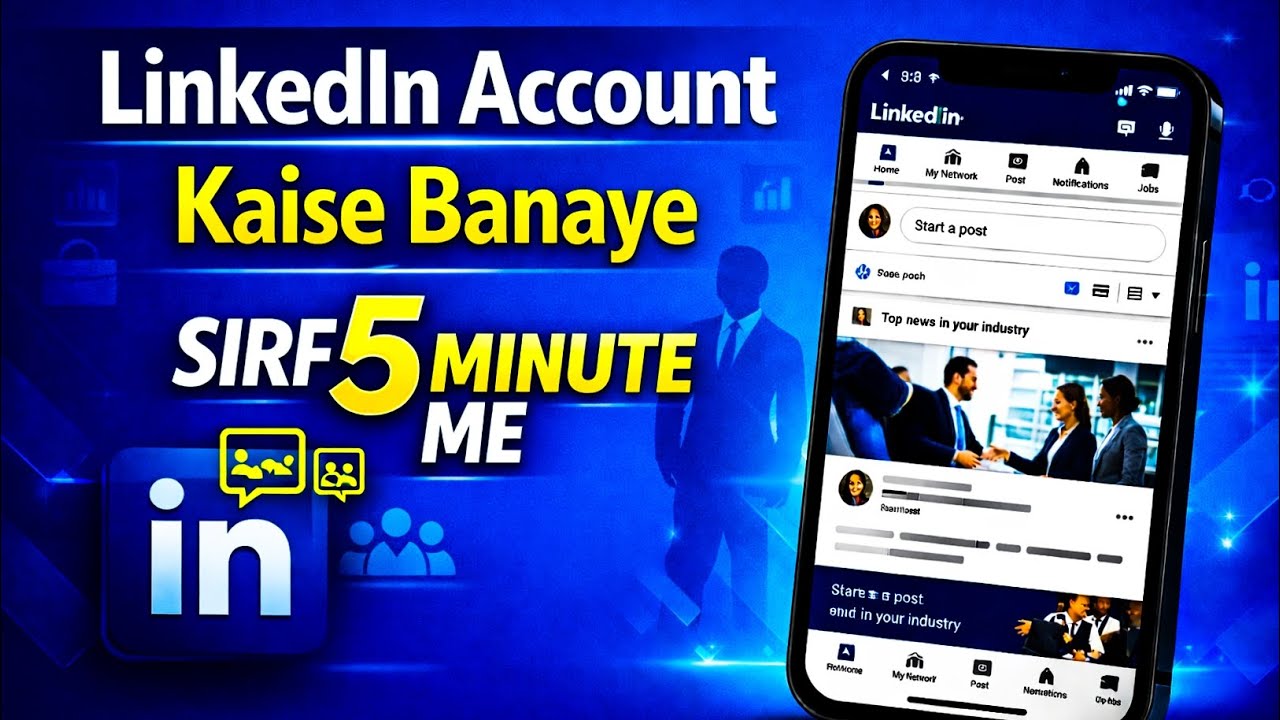 Linkedin Account Kaise Banaye | How To Create LinkedIn Account | Linkedin Me  Account Kaise Banaye 