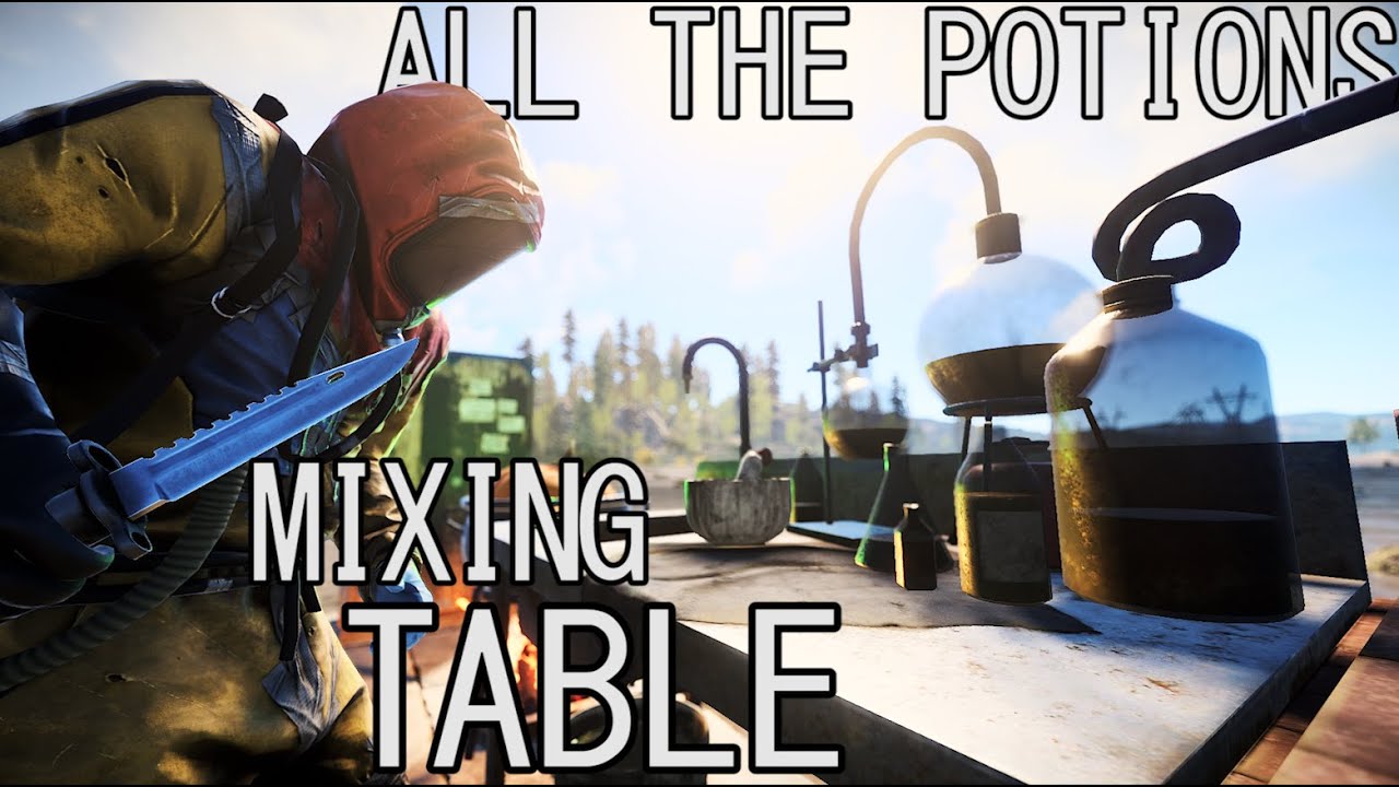 The new RUST Mixing table explained, how to make potions! YouTube