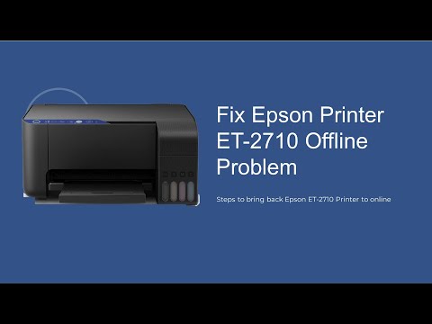 How to Change Epson ET 2710 Printer from Offline Online - YouTube