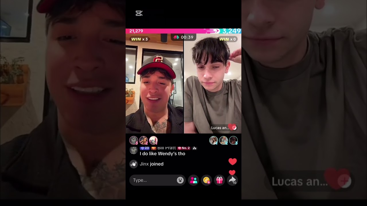 Bri Olsen & Santos with others Sunday TikTok live video