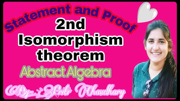 2nd Isomorphism theorem || Abstract algebra || Statement and Proof by Priti Chaudhary