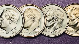 $260 Million US 2002 Dime Coins Minted - United States Roosevelt