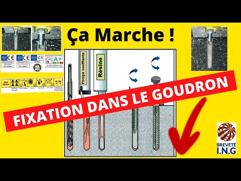 Comment fixer dans le goudron (asphalte, enrobé) ? Solution Emrodis