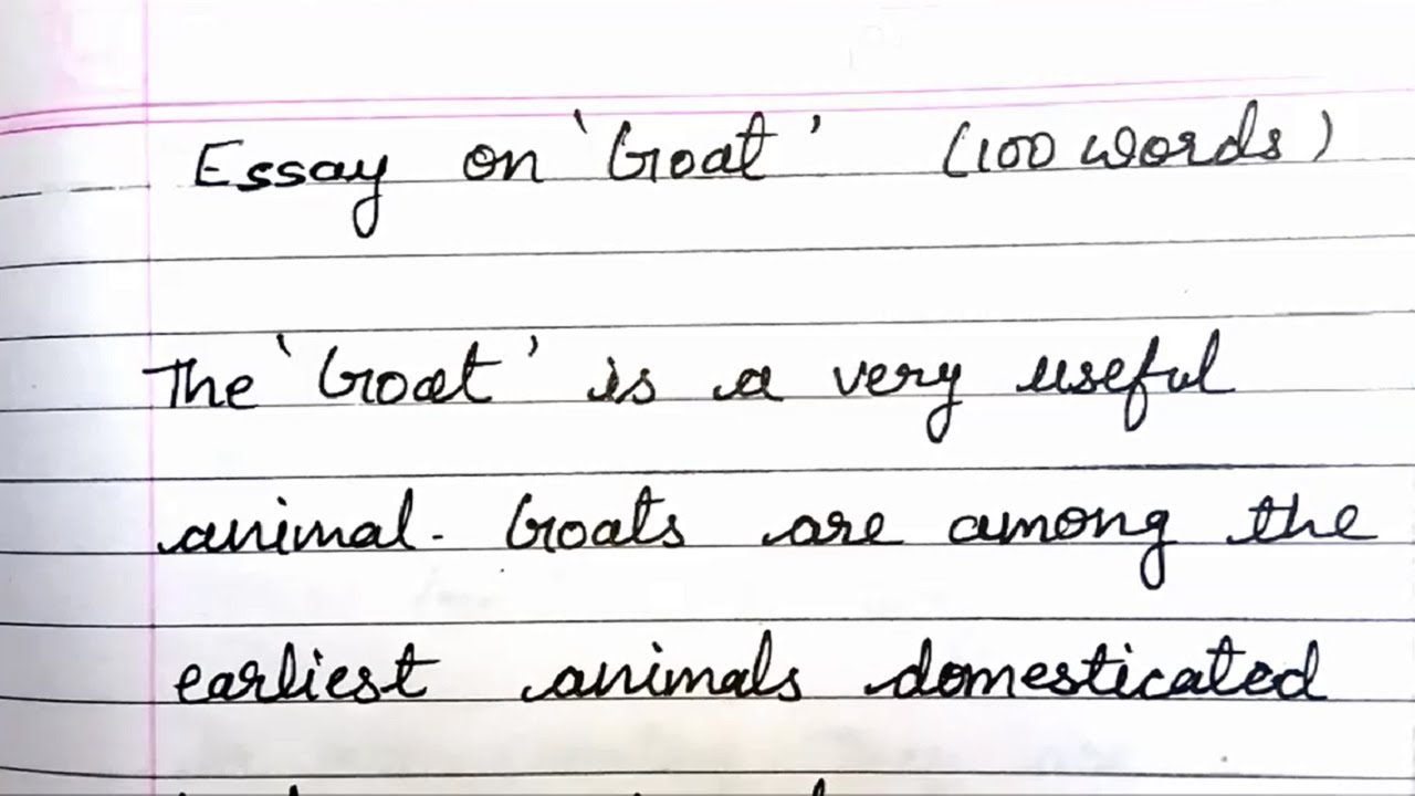 how do you write a goat essay