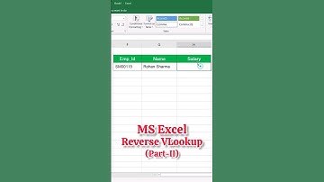 Reverse VLookup in MS Excel Part-II #shorts #ytshorts #studyspan