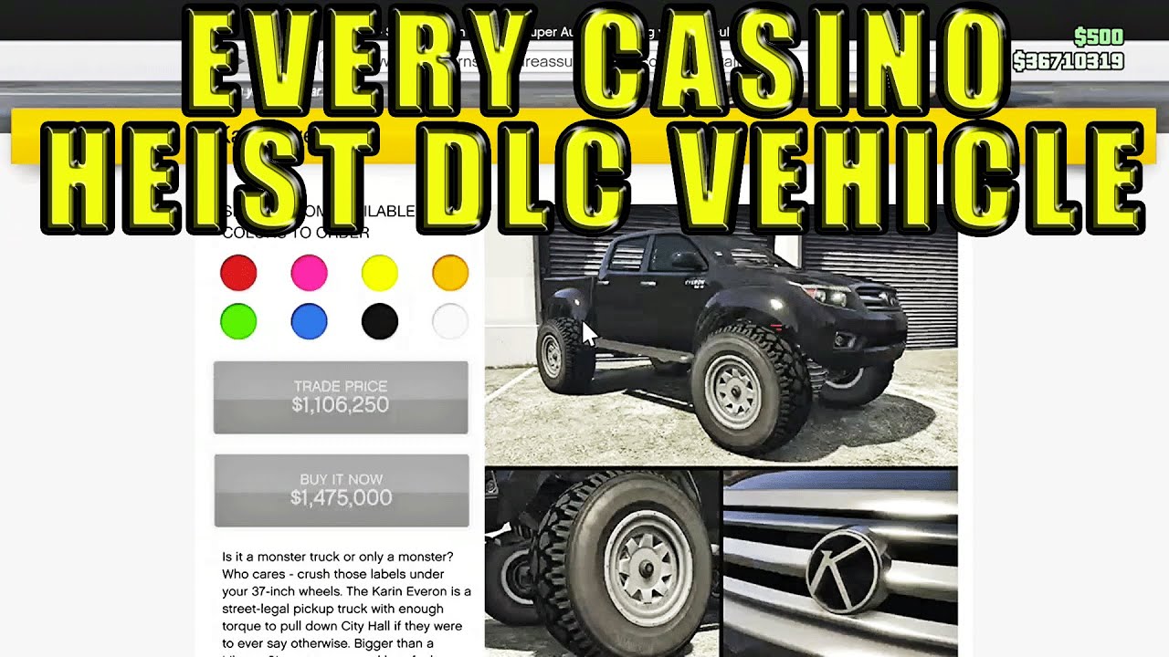 Every Vehicle In The Casino Heist DLC Gta 5 Online YouTube