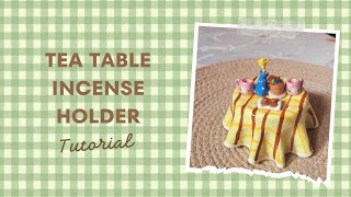 I Made a Tiny Tea Table… But It’s Actually an Incense Holder! ☕️✨️ 