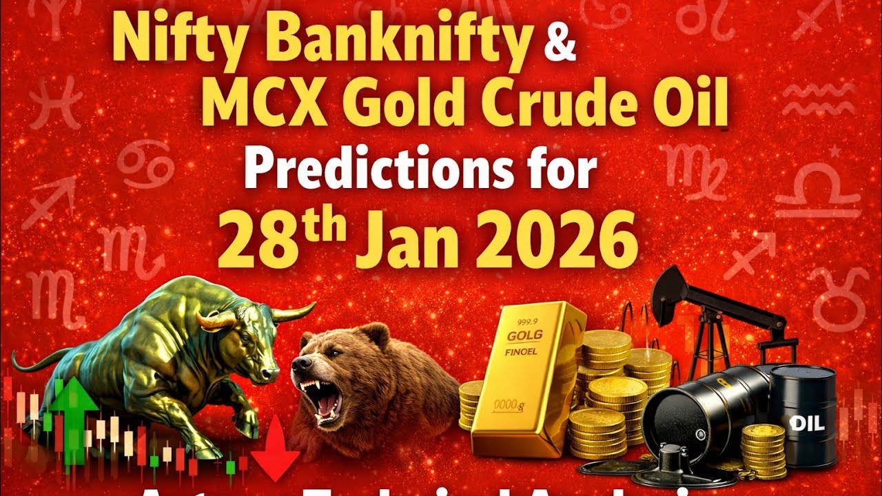 Nifty Banknifty & Mcx Gold Crude oil Predictions by Astro+Technical analysis for 28th Jan 2026