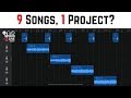 How to combine multiple songs in one project (GarageBand iOS)
