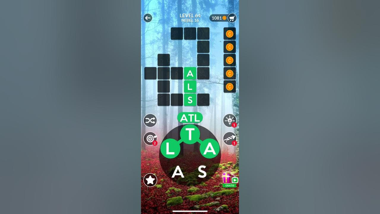 WORDSCAPES Level 64 Lösung Deutsch - YouTube