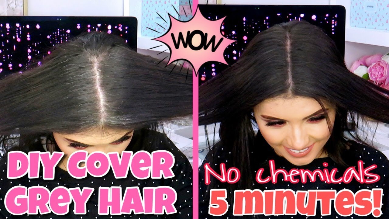 DIY Cover Grey Hair (Home and Natural Ingredients) BEFORE + AFTER ♥ Caro  Losada - YouTube