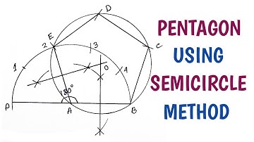 DRAW PENTAGON USING SEMICIRCLE METHOD