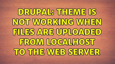 Drupal: Theme is not working when files are uploaded from localhost to the web server