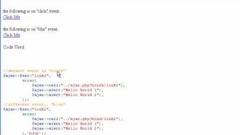 Cjax Framework -  Ajax Bind Events