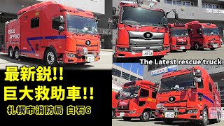 TINY　日野500(日本名プロフィア)改　特別高度救助隊大型救助工作車 爆誕!! 日本最大級の最新3軸救助車 ボート積載のHINOプロフィア!! 札幌
