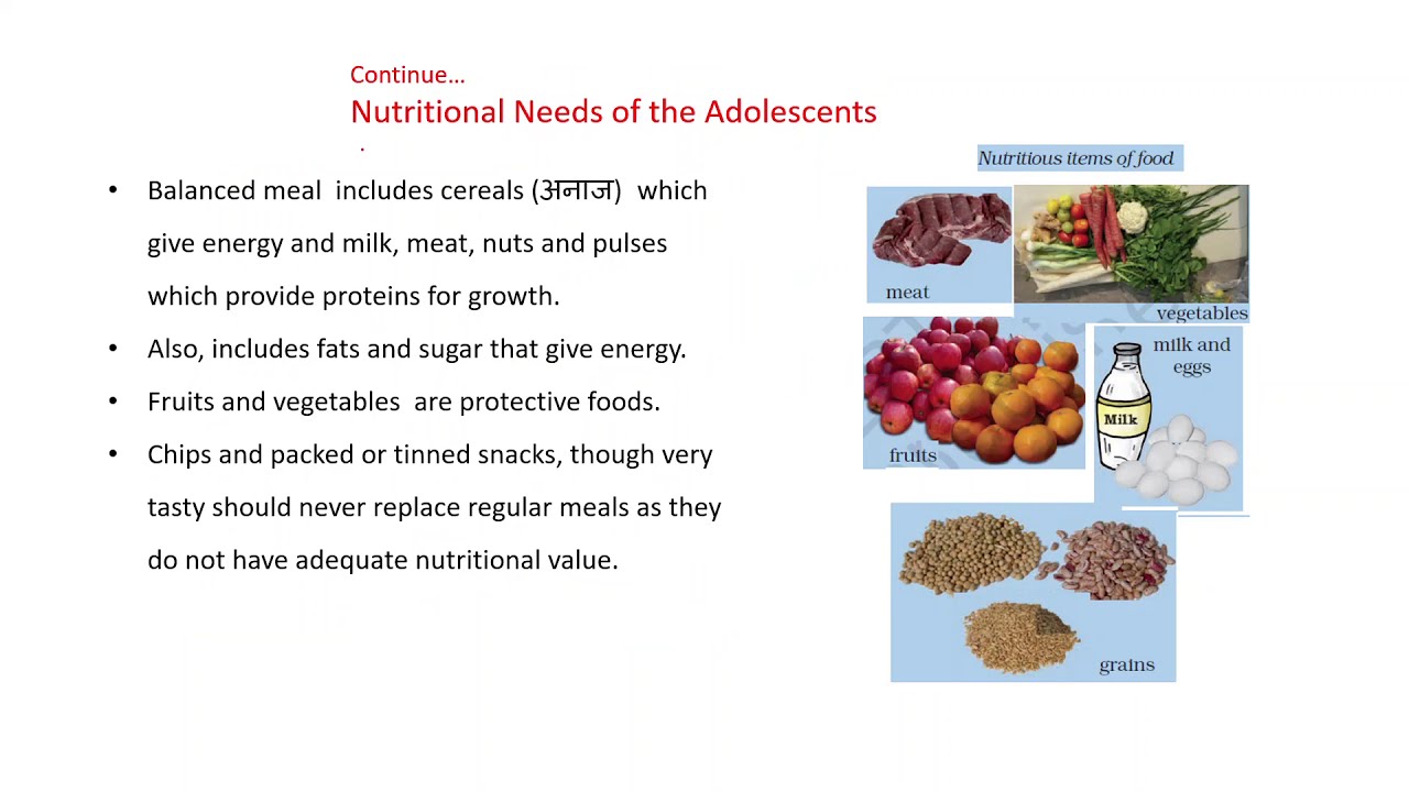 Science 8 Chapter 10 #Nutritional Needs of the Adolescents