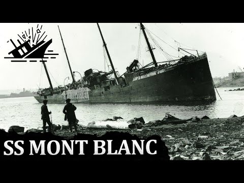 Shipwreck of the French freighter Mont-Blanc.