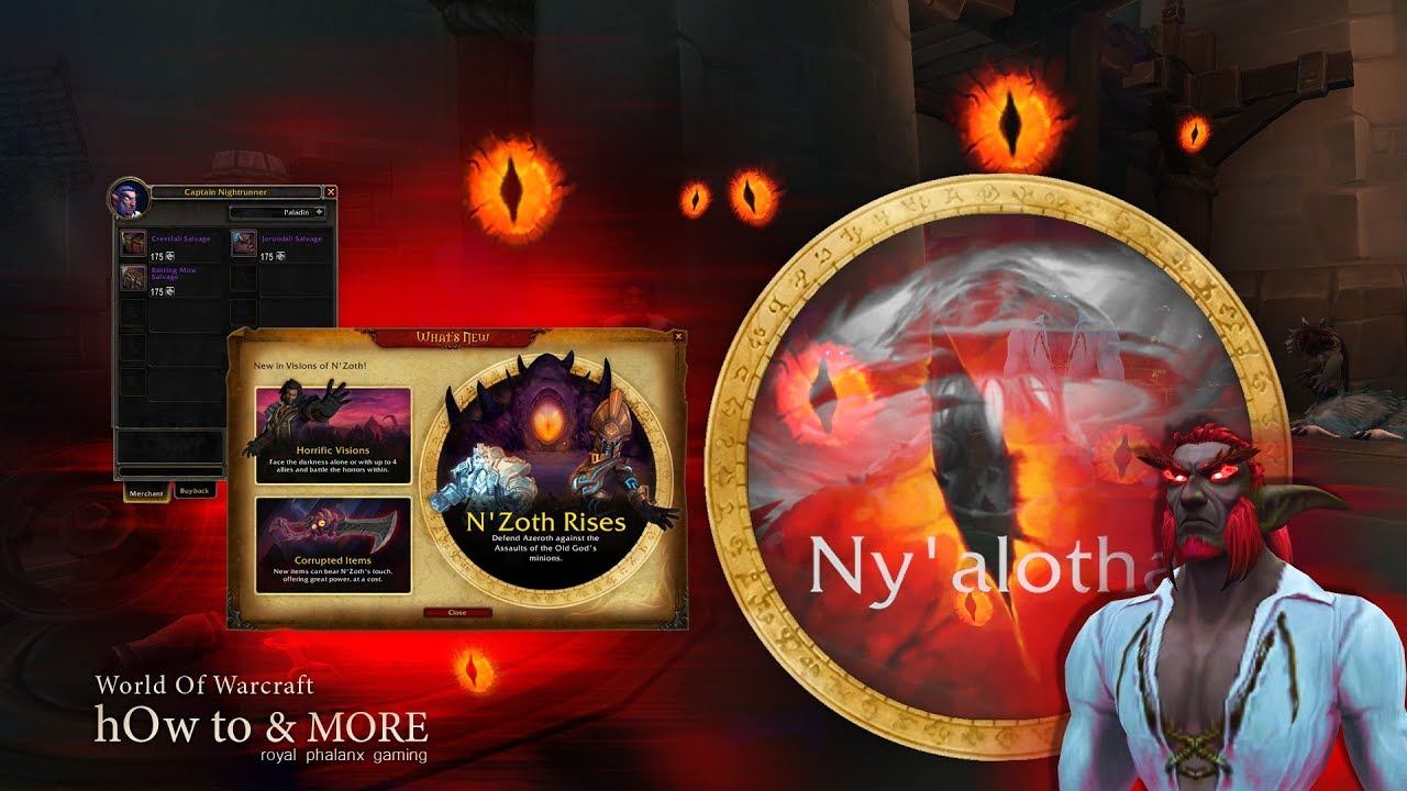 Visions of N'Zoth-Some content updates + Squawks and Bloodgorged Hunter Mounts from Salvage Crates