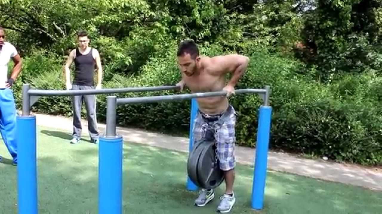 100KG Dips Park Workout! YouTube