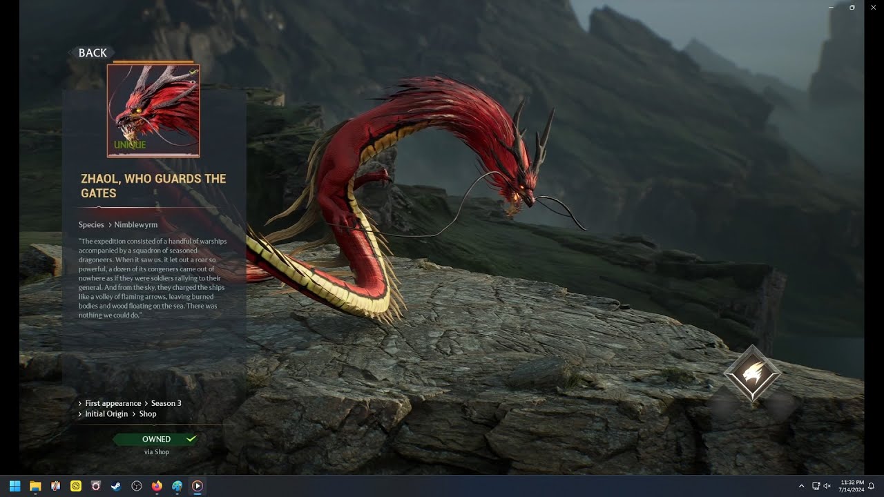 Zhaol (Who Guards the Gates) new Nimblewyrm mount 