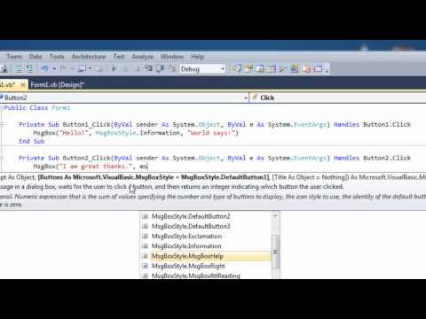 Visual Basic 2008/2010 - Msg Boxes