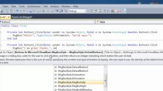 Visual Basic 2008/2010 - Msg Boxes