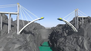 How A Bridge is Built Over the Canyon - Hoover Dam Bypass - Arch Bridge