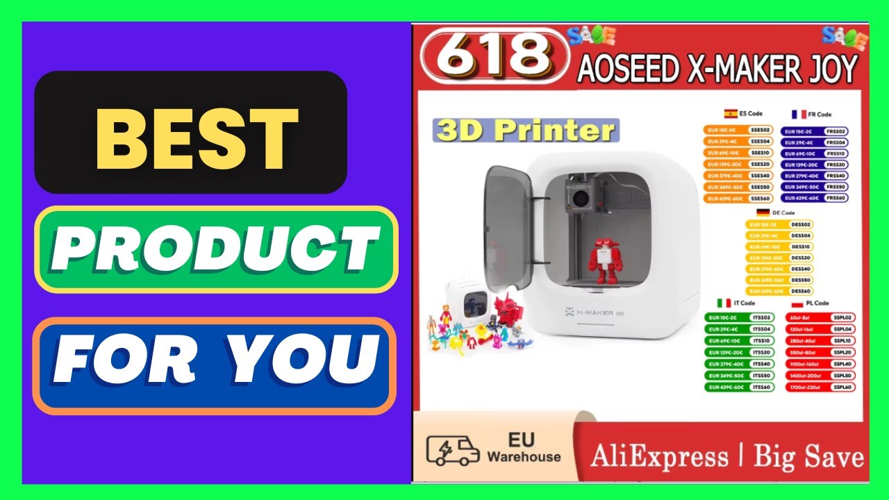 AOSEED X-MAKER JOY 3D Printer For