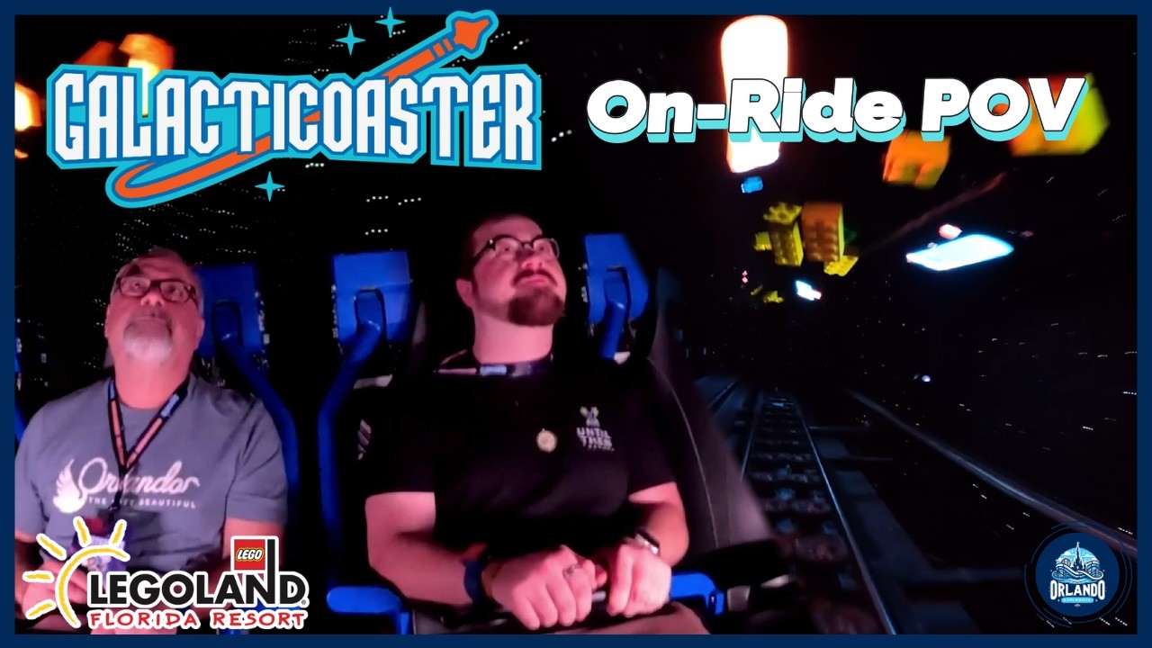Galacticoaster at Legoland Florida Reverse/Front POV (4K)