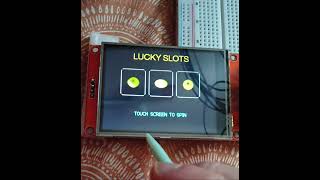 Lucky slot game in esp32 and tft 2.8' touch screen #shorts #reels #esp32 #nselectronics