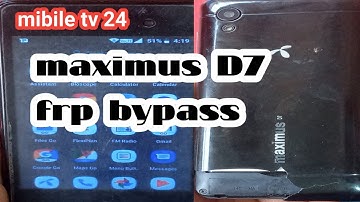 maximus D7 Google account remove, frp bypass without pc
