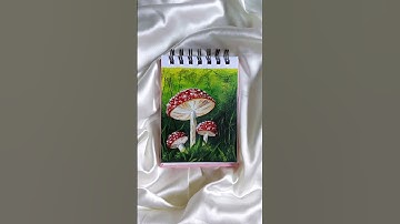 Mushroom 🍄 painting #shorts #acrylicpainting #art  #youtubeshorts #shortvideo #ytshorts #painting