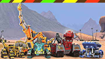 Game robot Khủng Long biến hình Xe xây dựng công trình 3 | Robot Dinosaur 3 | DCTE