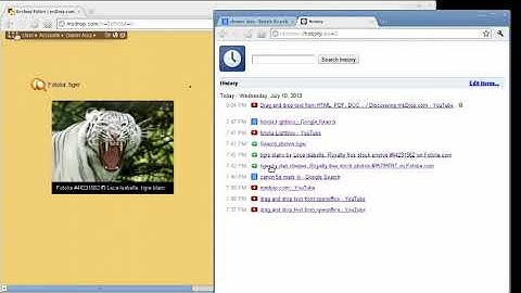 Drag drop from Chrome history / Discovering msDrop.com